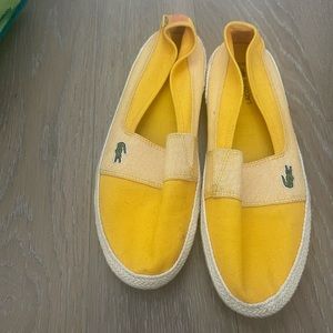 Lacoste yellow flats